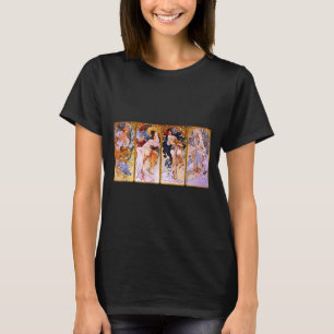 Camiseta Cuatro Estaciones de Mucha Art Nouveau