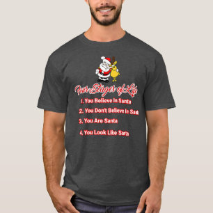 Camiseta Cuatro Etapas De Vida Diseño De Renos Santa 