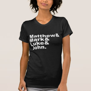 Camiseta Cuatro Evangelios - Biblia Mateo & Mark & Luke & J