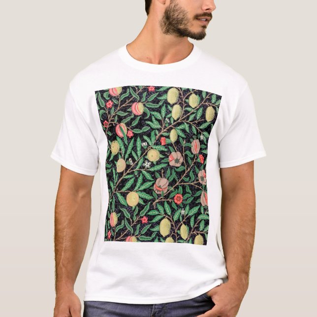 Camiseta Cuatro frutas, William Morris (Anverso)