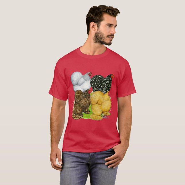 Camiseta Cuatro gallinas de Cochin (Anverso completo)
