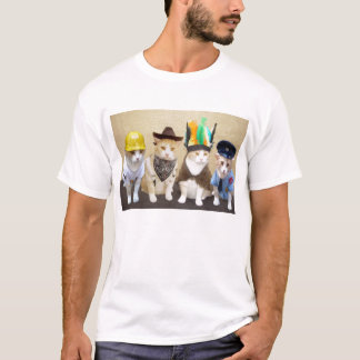 Camiseta Cuatro gatos divertidos