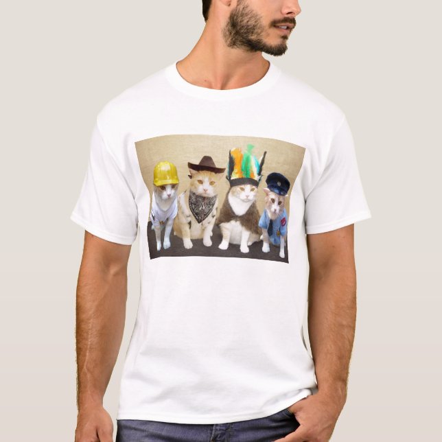 Camiseta Cuatro gatos divertidos (Anverso)