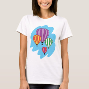 Camiseta Cuatro globos coloridos del aire caliente