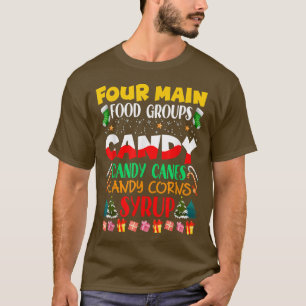 Camiseta Cuatro grupos principales de comida Candy Candy Ca