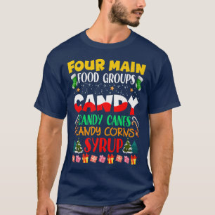 Camiseta Cuatro grupos principales de comida Candy Candy Ca