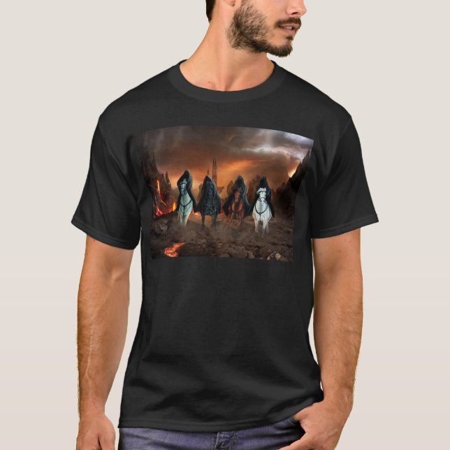Camiseta Cuatro jinetes de la apocalipsis (Anverso)