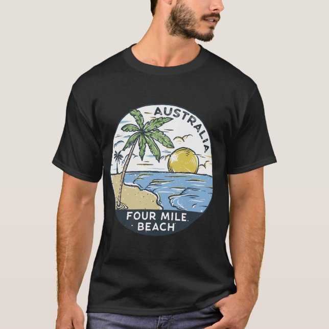 Camiseta Cuatro millas de playa Port Douglas Australia (Anverso)