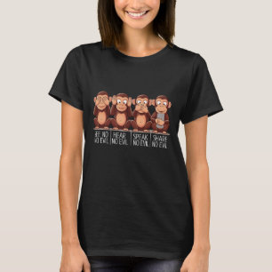 Camiseta Cuatro monos sabios: un 🐒 moderno