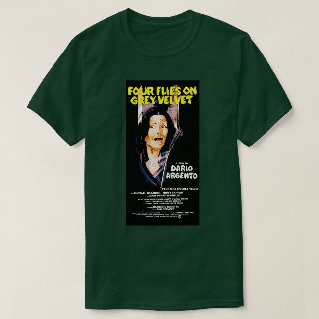 Camiseta Cuatro moscas sobre terciopelo gris 1971 Darío Arg (Diseño del anverso)