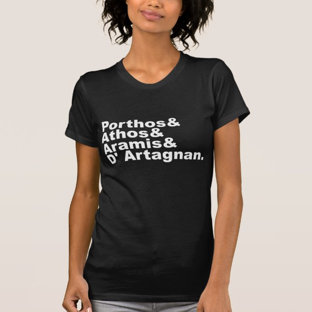 Camiseta Cuatro mosqueteros - Porthos Athos Aramis (Anverso)