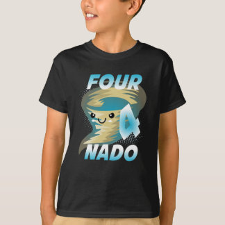 Camiseta Cuatro Nado Tornado 4 Niño Cumpleaños