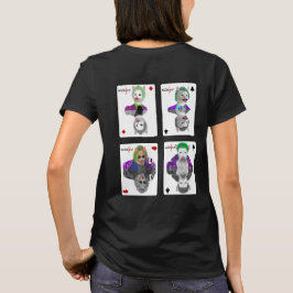 Camiseta Cuatro naipes de los gatos del payaso del comodín