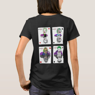 Camiseta Cuatro naipes de los gatos del payaso del comodín