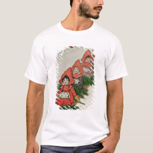 Camiseta Cuatro niñas en un trineo