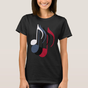 Camiseta cuatro notas musicales