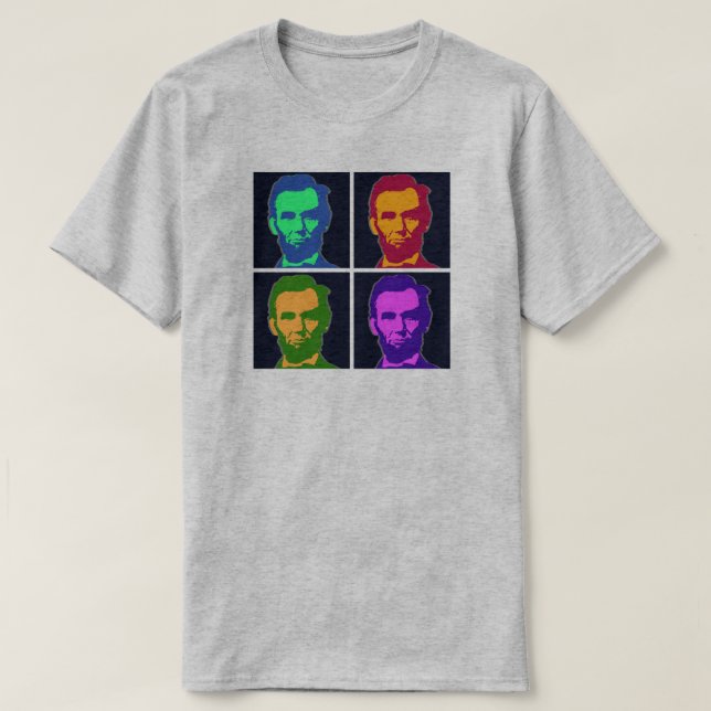 Camiseta Cuatro Pop Art Abraham Lincoln (Diseño del anverso)