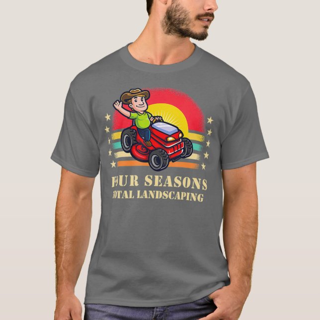 Camiseta Cuatro Temporadas Total Paisajismo Vintage Sunset  (Anverso)