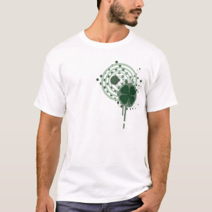 Camiseta cuatro trébol de hojas. burbujas hipno.