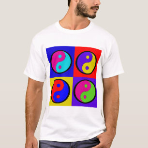 Camiseta Cuatro Yin Yang Pop Art Colorido