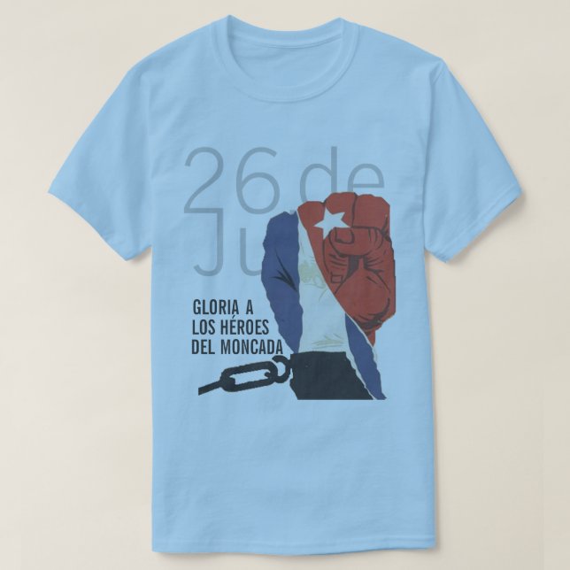 CAMISETA CUBA 26 DE JULIO (Diseño del anverso)