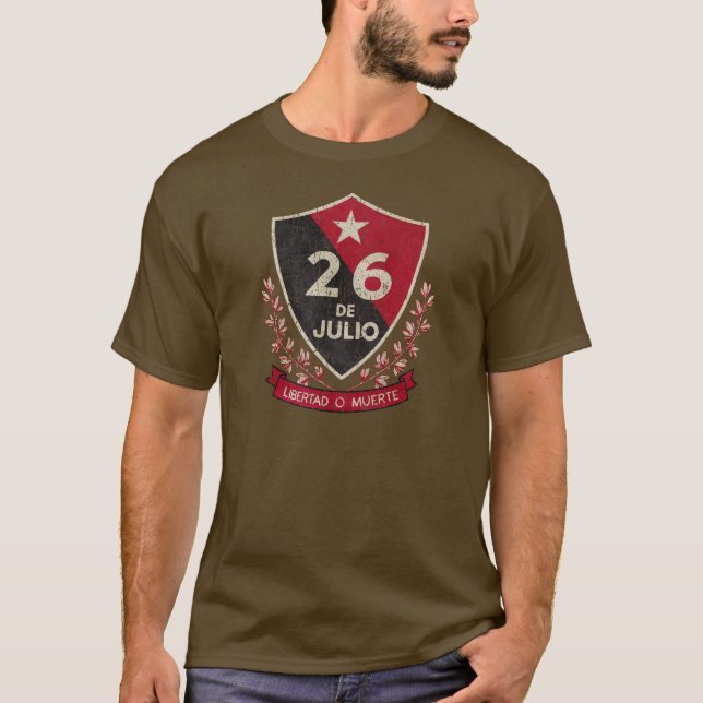 Camiseta Cuba 26 de Julio, Libertad o Muerte (Anverso)