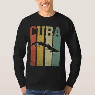 Camiseta Cuba Antiguo Mapa de la Isla Cubana Orgullo Caribe