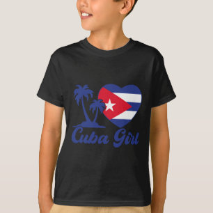 Camiseta Cuba- Bandera Chica cubana Patrimonio hispano cuba