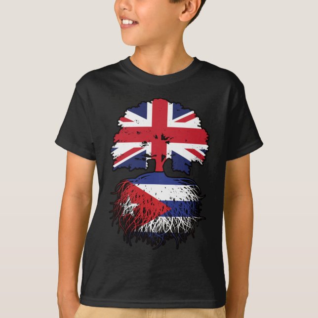 Camiseta Cuba Bandera de los árboles cubanos británicos del (Anverso)