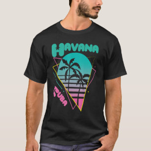 Camiseta Cuba Ciudad de La Habana Árbol de palmeras Caribe 