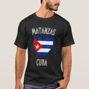 Camiseta Cuba: Corazón de bandera Matanzas Ciudad