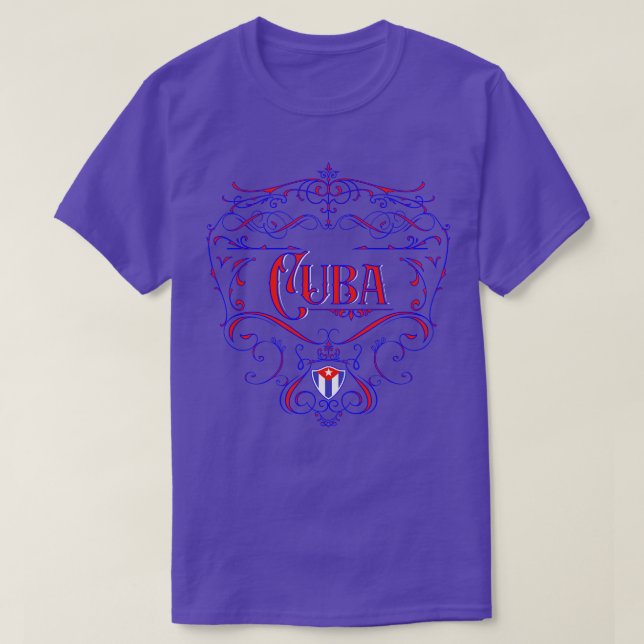 Camiseta Cuba Diseño de Neón Vintage (Diseño del anverso)