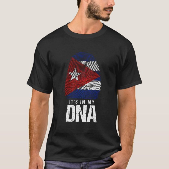 Camiseta Cuba Dna Born Cuban Flag Havana (Anverso)