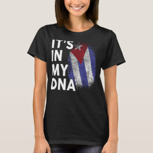 Camiseta Cuba es mi ADN Hombres Mujeres Bandera Cubana Hisp
