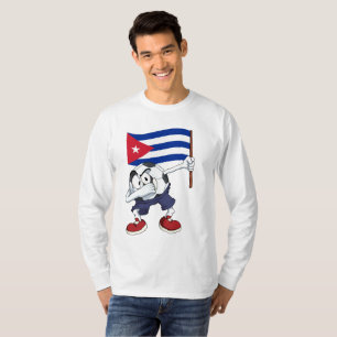 Camiseta Cuba haciendo dab con un balón de fútbol