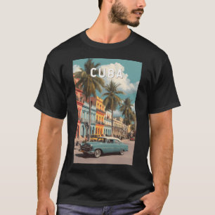 Camiseta Cuba Ilustracion Viaje de arte