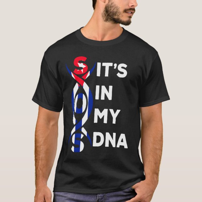 Camiseta Cuba It's In My DNA Cuban Flag Pride Freedom (Anverso)