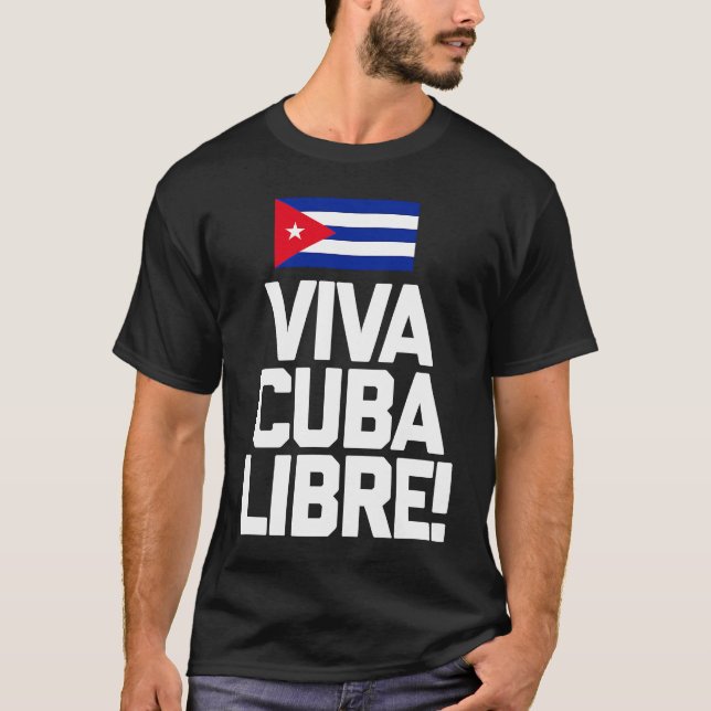 Camiseta Cuba Libertad Flag (Anverso)