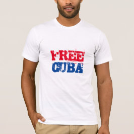 Camiseta Cuba libre SOS Cuba azul rojo