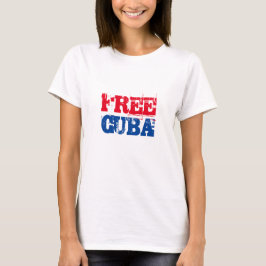 Camiseta Cuba libre SOS Cuba azul rojo