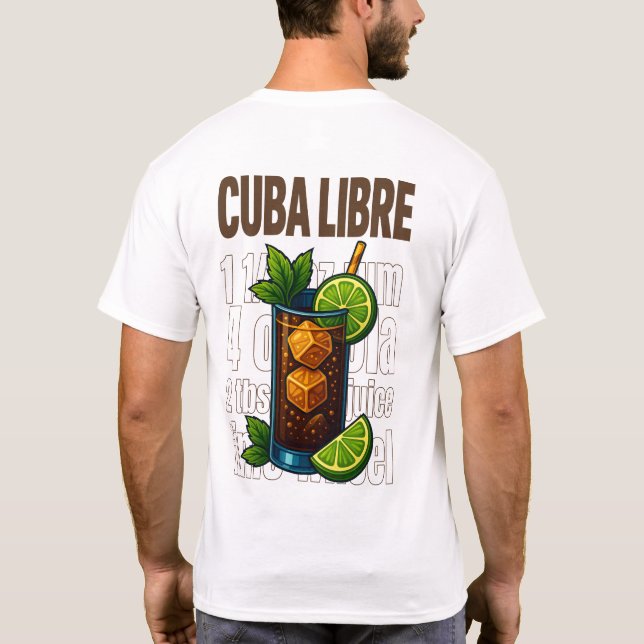 Camiseta Cuba Libre T-Shirt – Classic Rum & Cola Cocktail (Reverso)