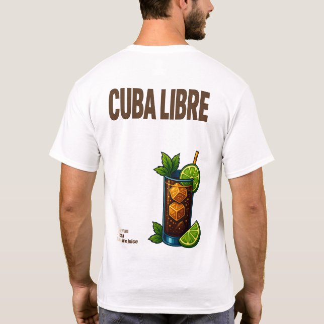 Camiseta Cuba Libre T-Shirt – Classic Rum & Cola Cocktail (Reverso)