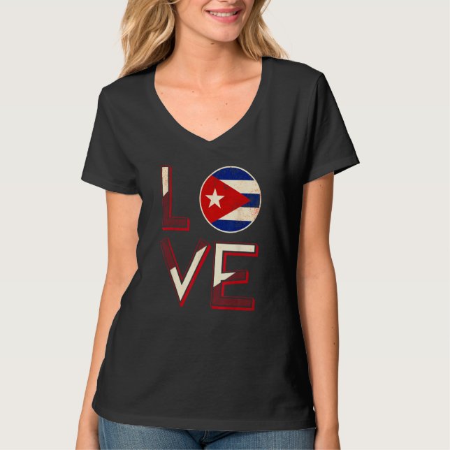 Camiseta Cuba Love Cuban Flag Havana (Anverso)