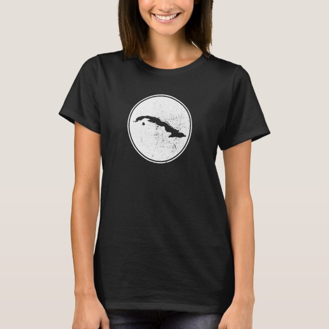 Camiseta Cuba Map Viintage Cuban (Anverso)