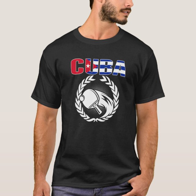 Camiseta Cuba Mesa de ping pong Deportivo cubano (Anverso)