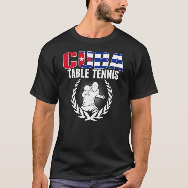 Camiseta Cuba Mesa de ping pong Deportivo cubano (Anverso)