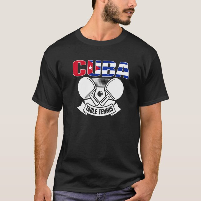 Camiseta Cuba Ping Pong   Cuban Table Tennis Team Supporter (Anverso)