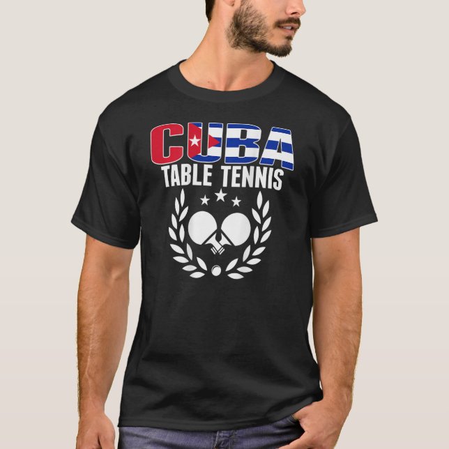 Camiseta Cuba Ping Pong, equipo cubano de tenis de mesa (Anverso)