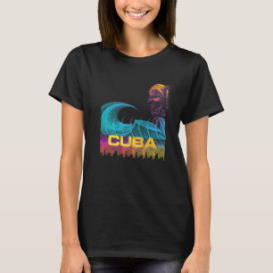 Camiseta Cuba Retro 80 Estilo Vaporwave Surf