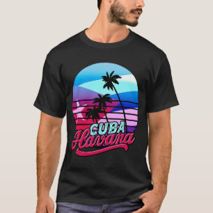 Camiseta Cuba Retro Cuba Caribe Mar Caribe cubano C
